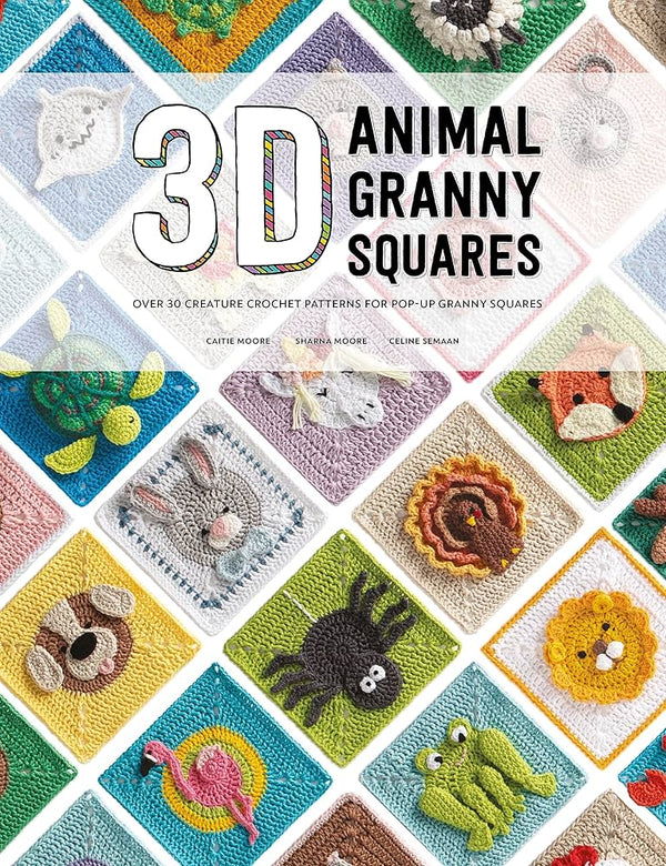 3D Animal Granny Squares - Caitie Moore - Sharna Moore - Celine Semaan