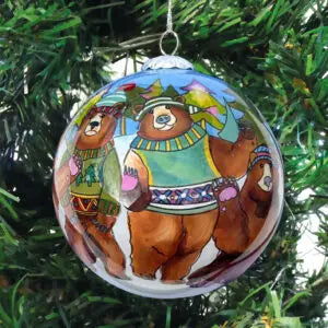 Hand Painted Glass Bauble