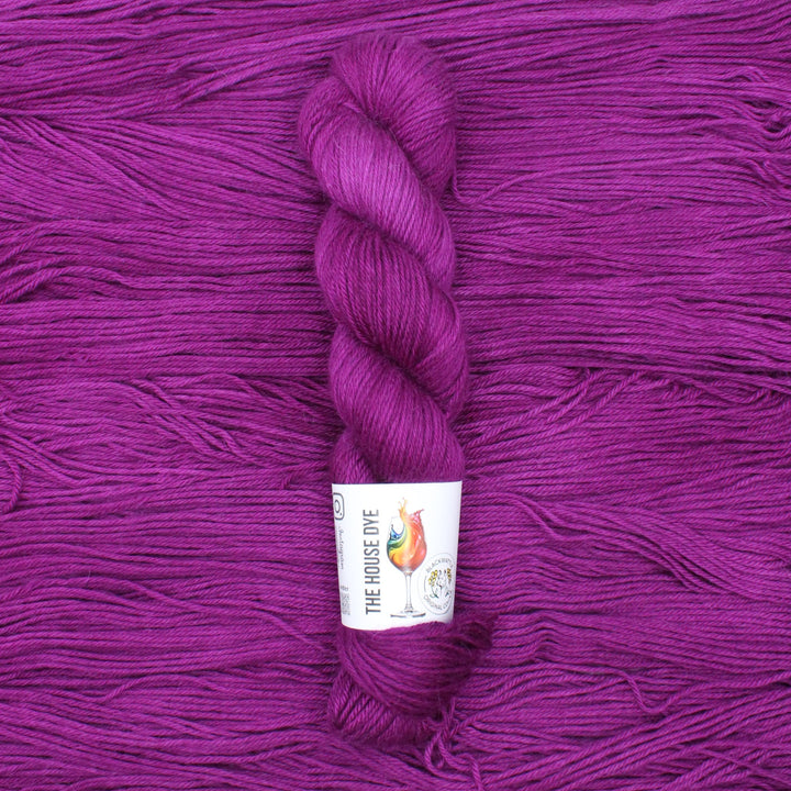 Handdyed Merino Alpaca Cashmere yarn purple