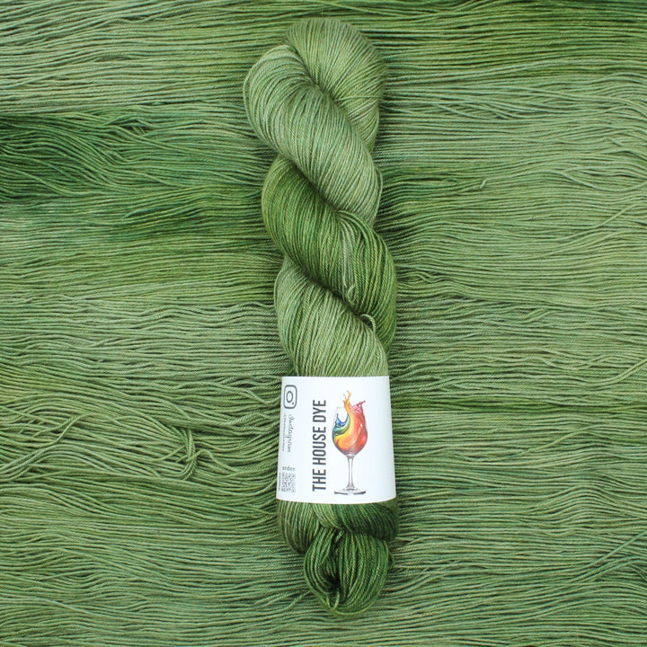 Handdyed Camel/Silk yarn Green