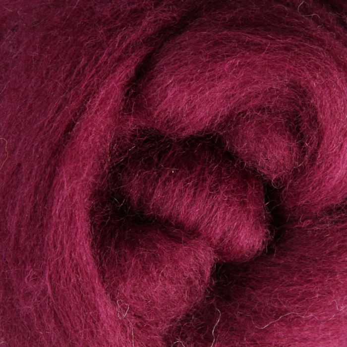 047 Dyed Sliver Raspberry - 100gm Bag