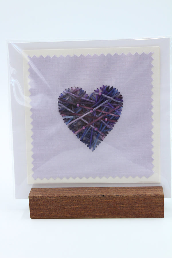 Heart - Lavender - Greeting Card