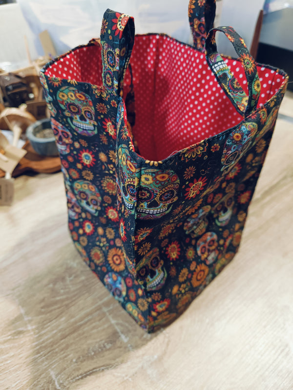 Skulls - Quilted Project Bag by Lorraine Small