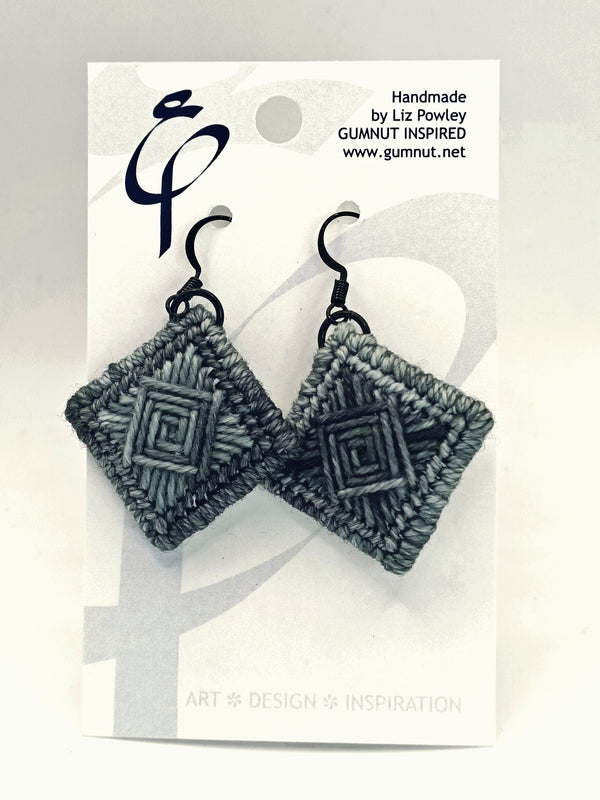 Earrings - Needlepoint  - Swamp Monster (J2302)