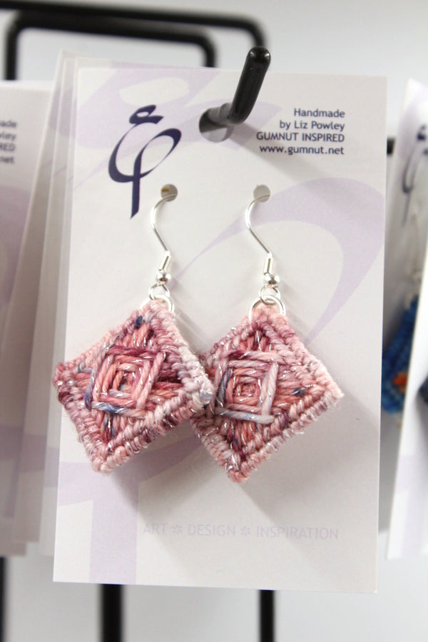 Earrings - Needlepoint - Purple Blush