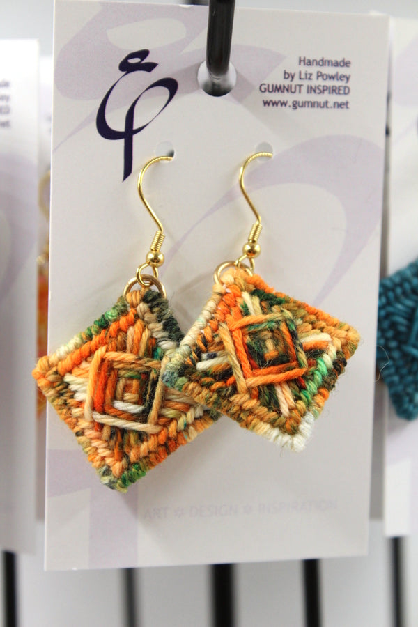 Earrings - Needlepoint - Fox in the Forest 1