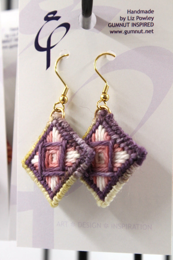 Earrings - Needlepoint - Flower