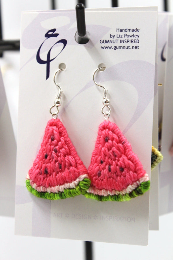 Earrings - Needlepoint - Watermelon