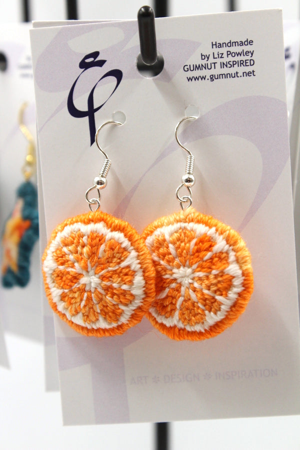 Earrings - Needlepoint - Pith or Peel