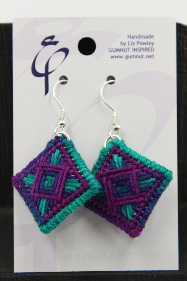 Earrings - Needlepoint - Dove Dale Creations - Zombie