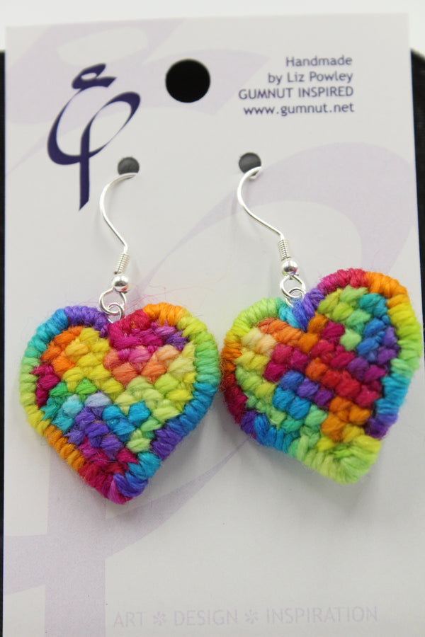 Earrings - Needlepoint - Sians Heart