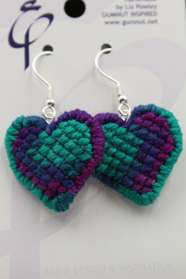 Earrings - Needlepoint - Dove Dale Creations - Zombie