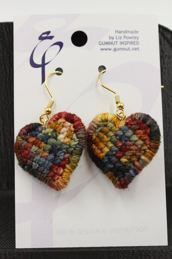 Earrings - Needlepoint - Outback Hearts