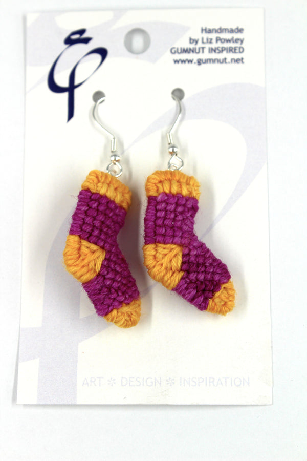 Earrings - Needlepoint Socks - Roses Really Smell Like!