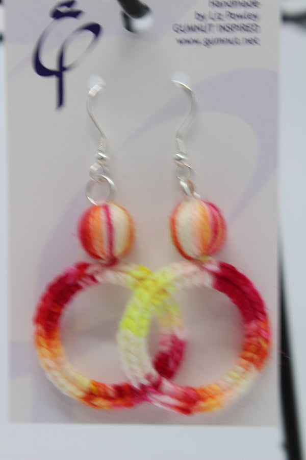 Crochet Hoop - Fire Baby - Earring (2262)