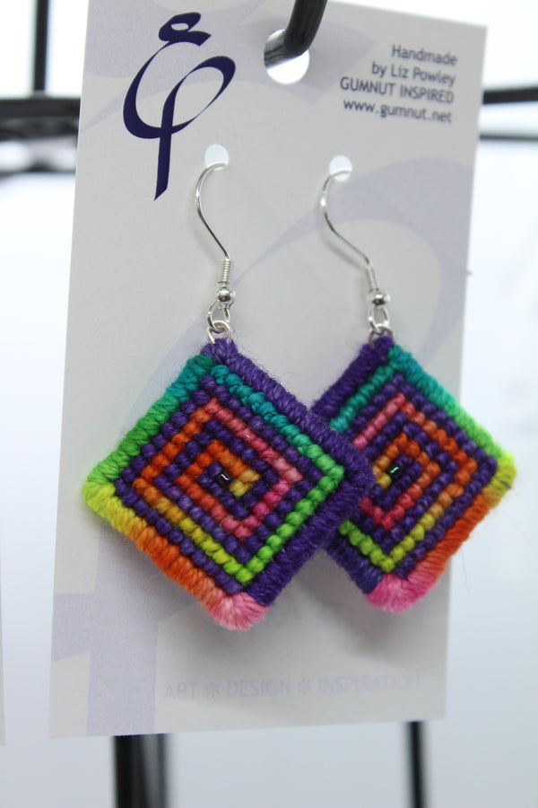 Earrings - Needlepoint Socks - Sugar and Its Purple (J2319)