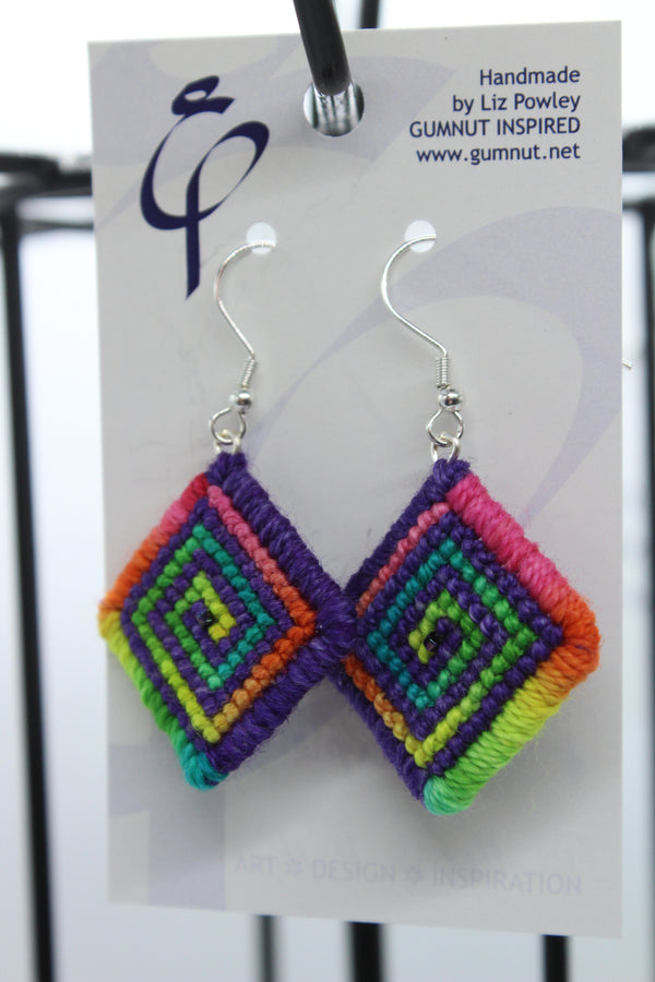 Earrings - Needlepoint Socks - Sugar and Its Purple (J2318)