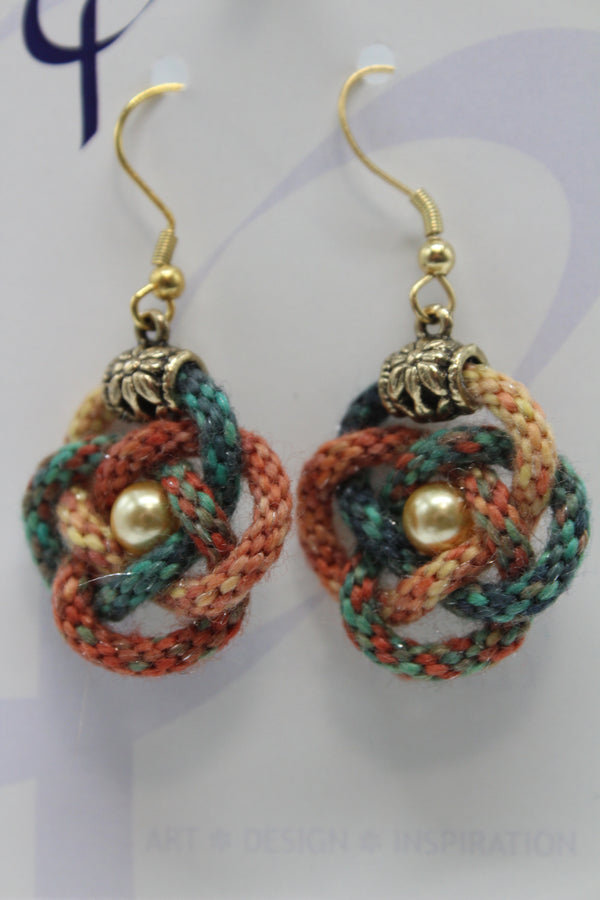 Earrings - Kumihimo Rope  - Cosmic Pasta (J2332)