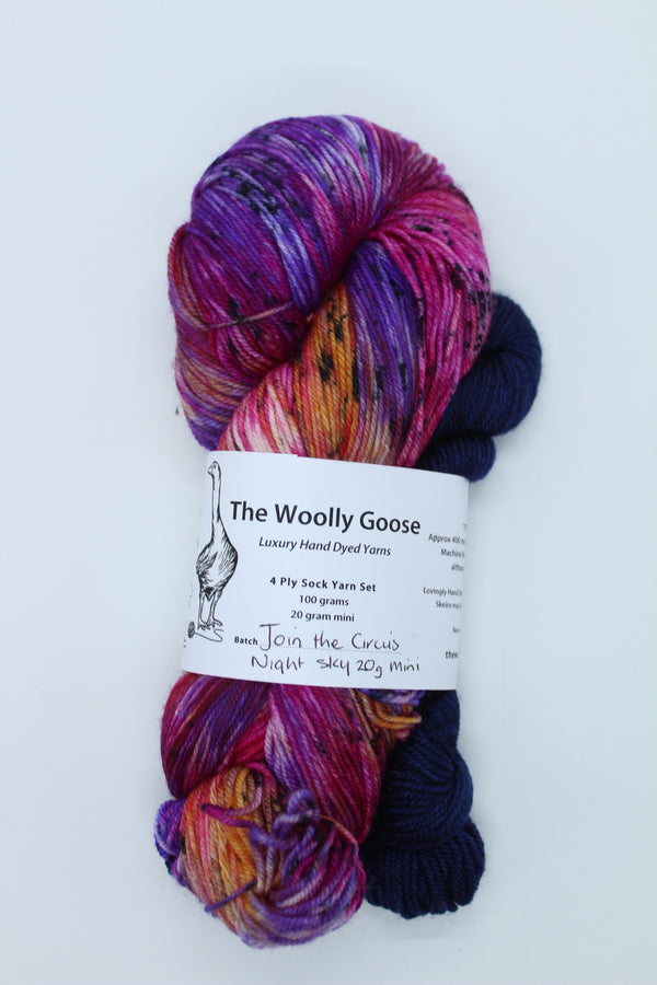 Goose's 4ply - Sock Yarn Set - Join the Circus + Night Sky