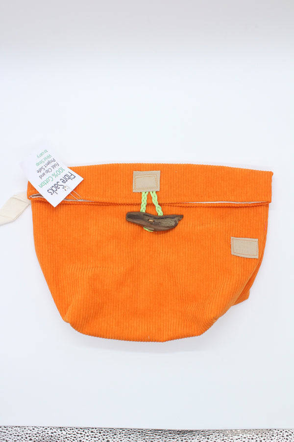 Handmade Fibre Sack - Tangerine - Medium