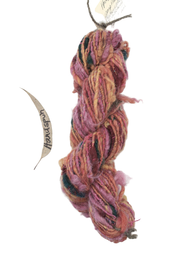 Kay's Handspun Yarn - (KHS013) Orange, Pink, Marine, Wattle, Raspberry