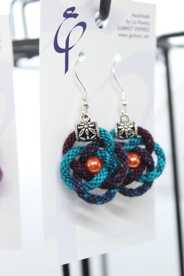 Earrings - Kumihimo Rope  - Dove Dale - phoenix (J2356)