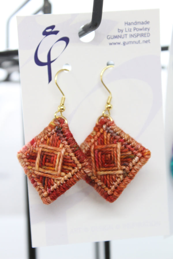 Earrings - Needlepoint  - House Dye Applesauce (J2355)