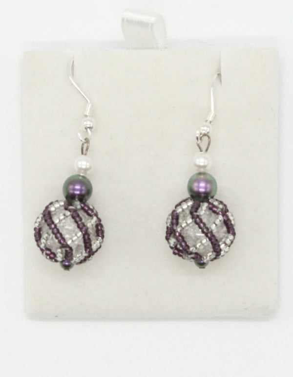 Beaded Earrings - Swarovski & Japanese Beads  (J1943)