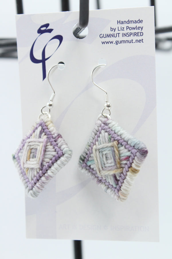 Earrings - Needlepoint  - Craft By Bella - Pressed Flowers and Mindfullness (J2363)