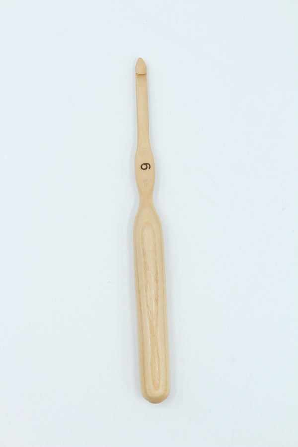 Hand crafted wooden Crochet Hook - Chinese Elm 6.0mm
