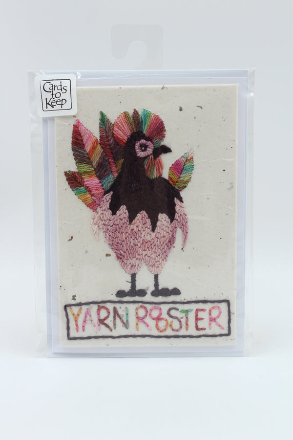 Yarn Rooster - The House Dye Jamo - Greeting Card - (C1777)