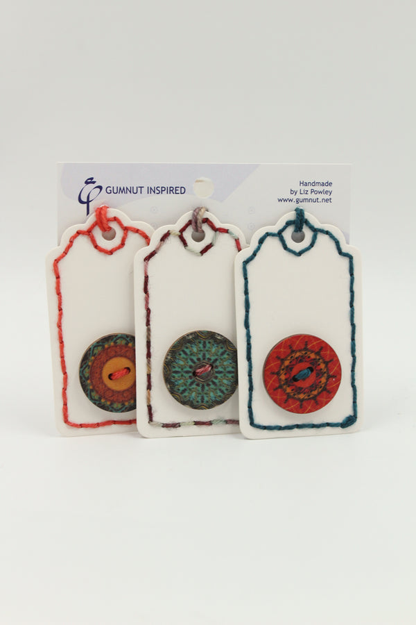 Buttons - Gift Tags - Set of 3 (C1773b)
