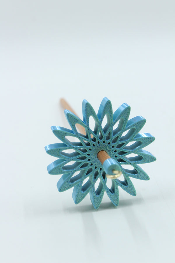 Nebula - TOP Whorl Drop Spindle - LIGHT WEIGHT - blue