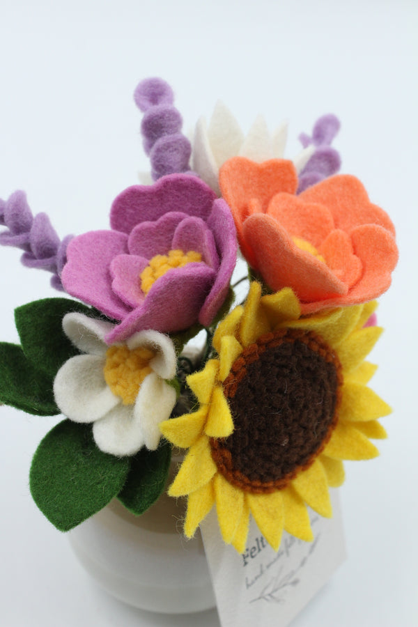 Felted Flowers - Flower Posy with Vase