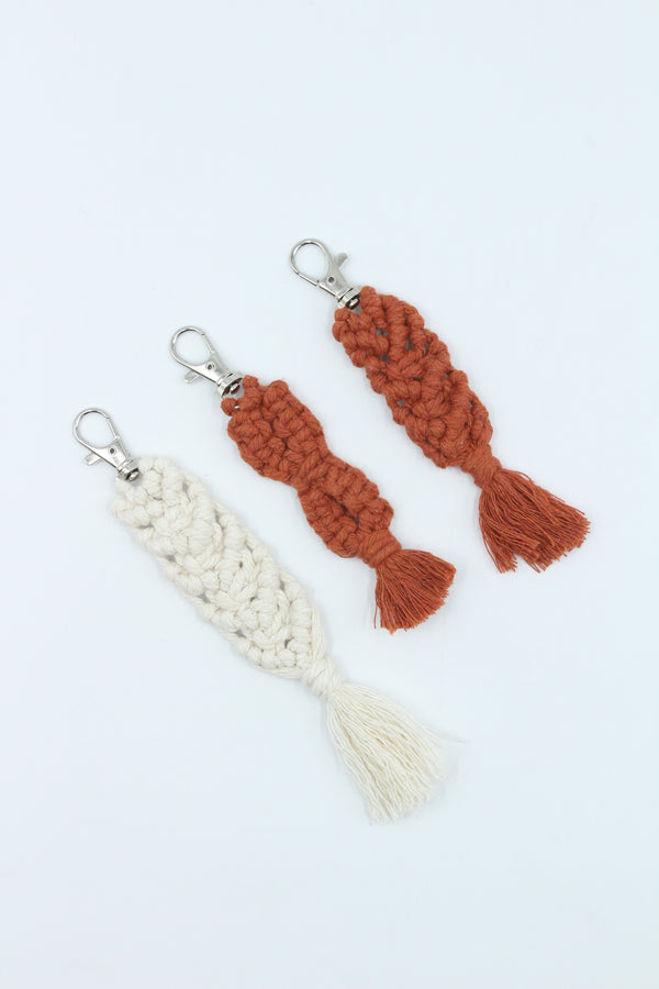 Key Chain - Macrame - 1 PCS - BROWN