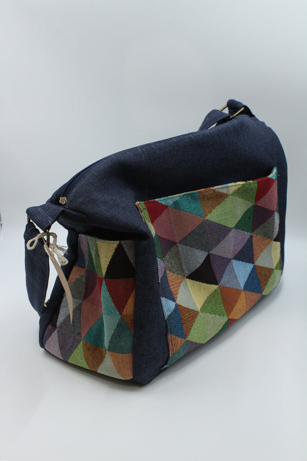 Quilted Knitting Bag - Harlequin 2