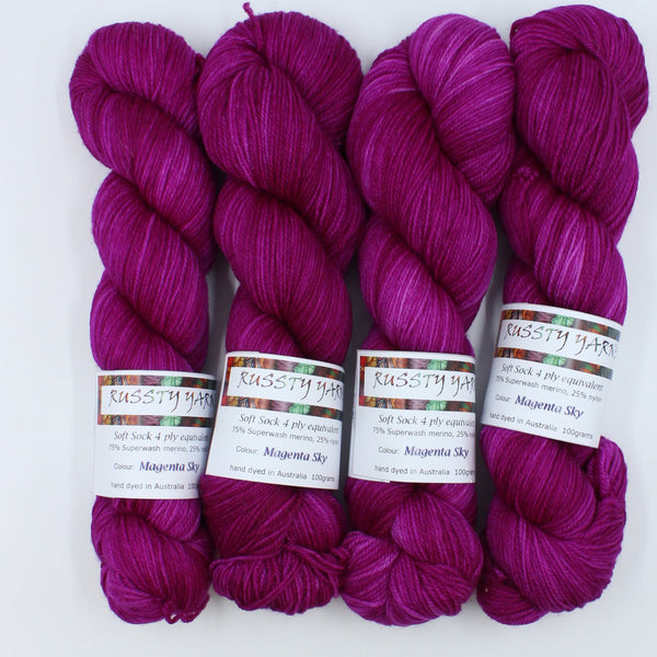 Russty Soft Sock - Magenta Sky