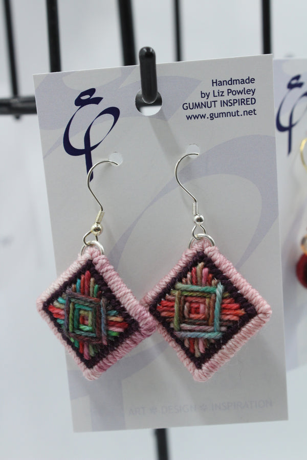 Earrings - NeedlePoint - TheHouseDye - Diamonds (J2375)