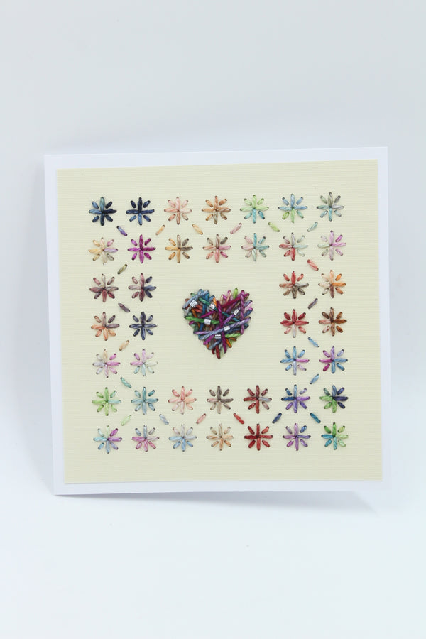 Sashiko - Calamity - Greeting Card - 14x14 cm (C1788)