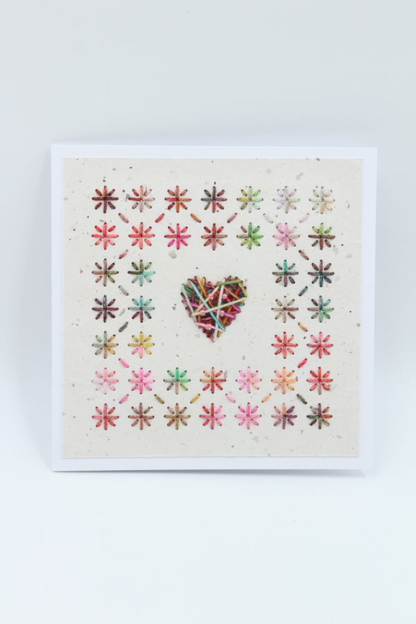 Sashiko - Jamo - Greeting Card - 14x14 cm (C1781)
