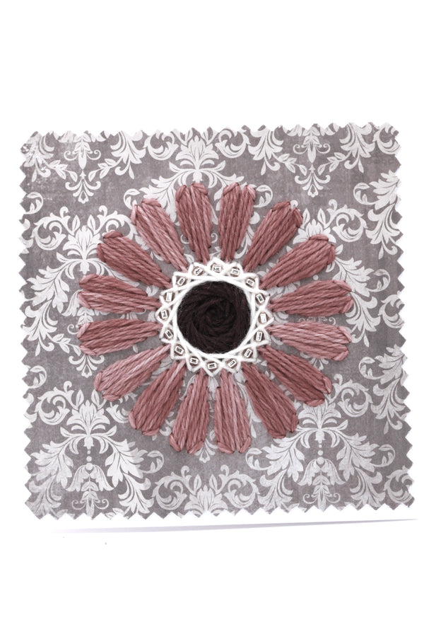 Flower - The Woolly Goose Deep Blush - Greeting Card - 10x10 cm (C1764)