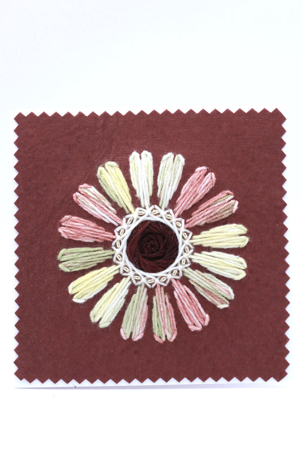 Flower - Kathys Fibres Macy - Greeting Card - 10x10 cm (C1765)