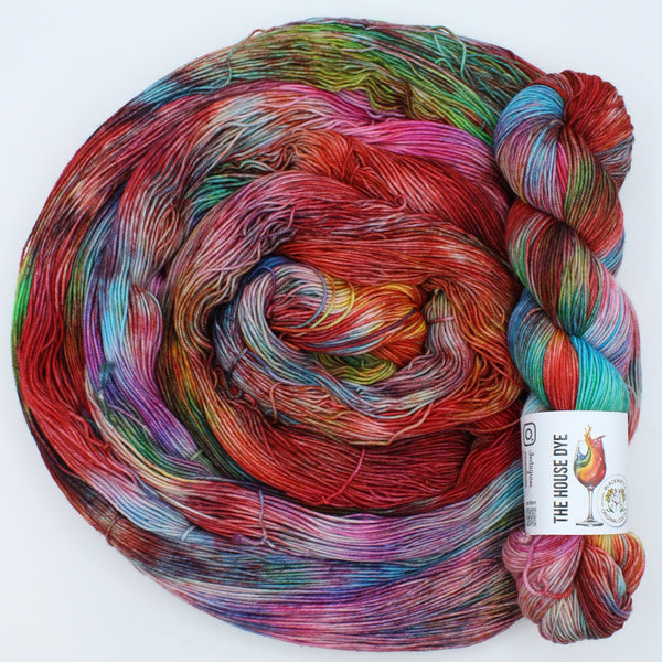 Handdyed Meirno Yarn Red Green Blue Yelllow Pink Orange