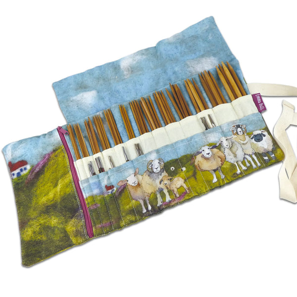 Felted Sheep - Emma Ball - Crochet, DPN & Interchangeable Needle Wrap