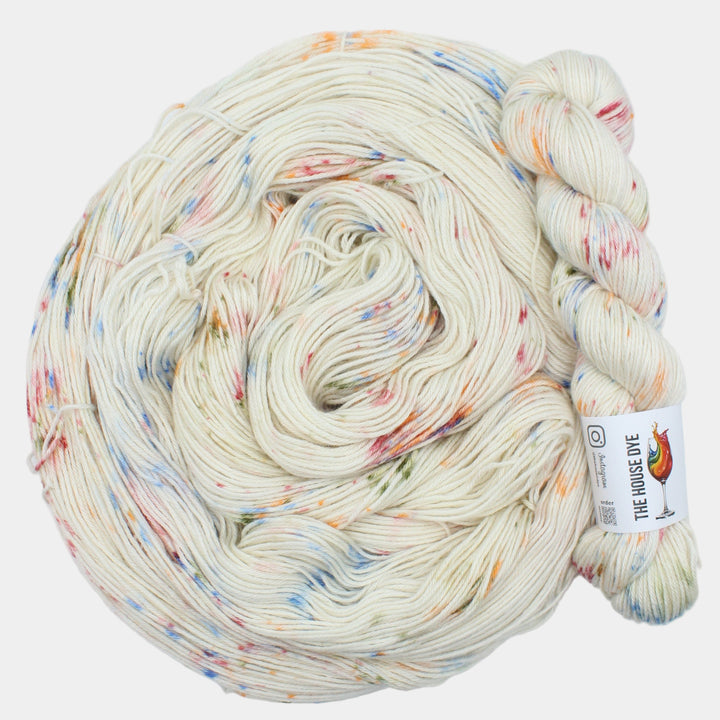 Handdyed aplaca cashmere silk white red green orange red