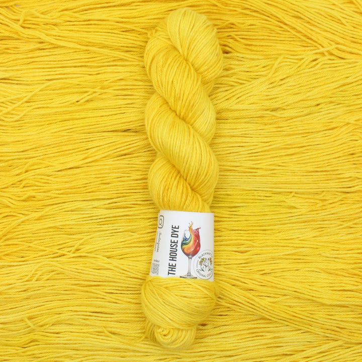 Handdyed yarn alpaca cashmere silk yellow