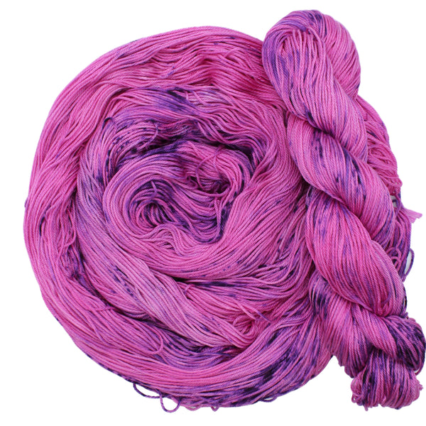 Handdyed cotton 8ply pink and violet