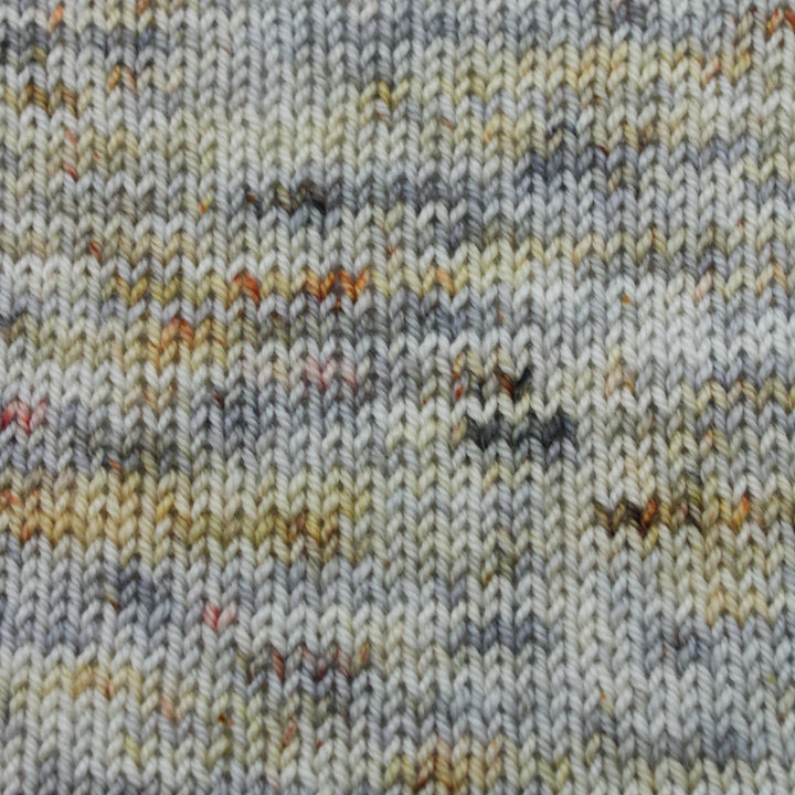 Hand dyed yarn wolf knit sample