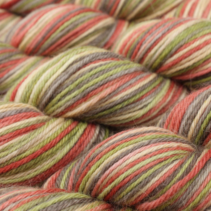 Handdyed Aplaca yarn green brown grey