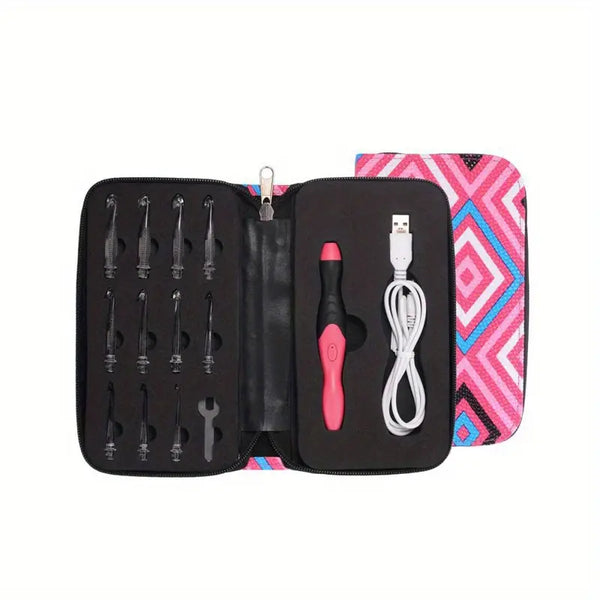11 in 1 LED Light Up Crochet Hooks Set
